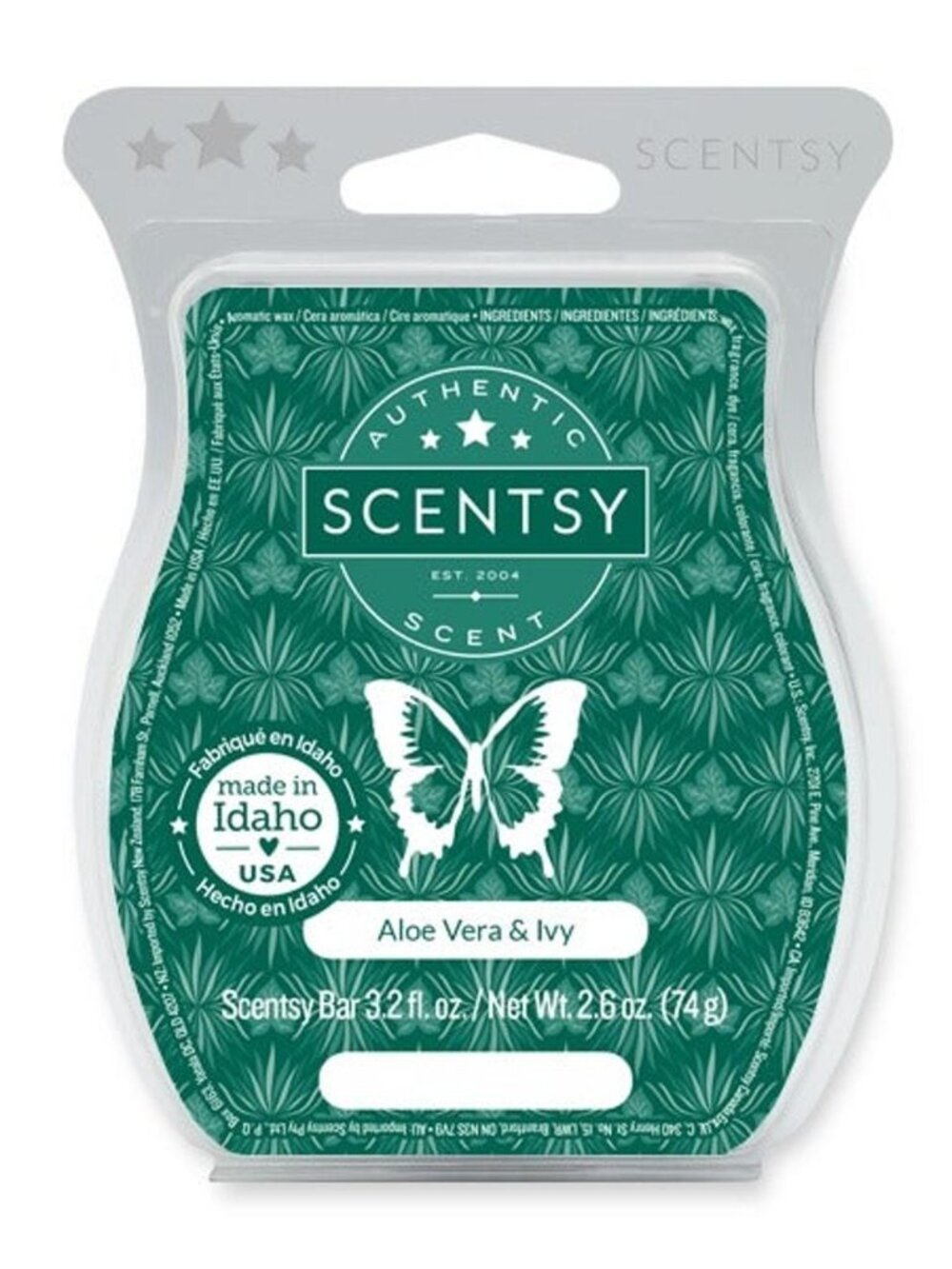 Scentsy ALOE VERA & IVY Scented Wax Bar New